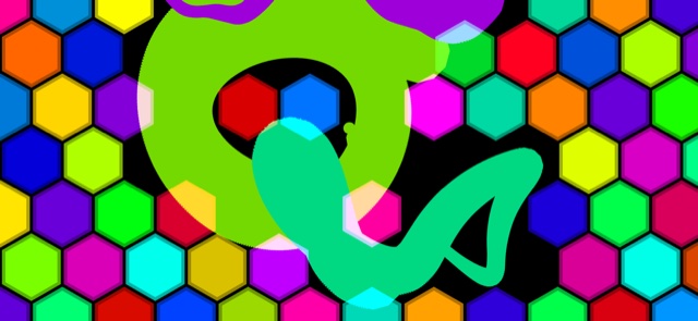 musical hexagons lighting up under a touch
