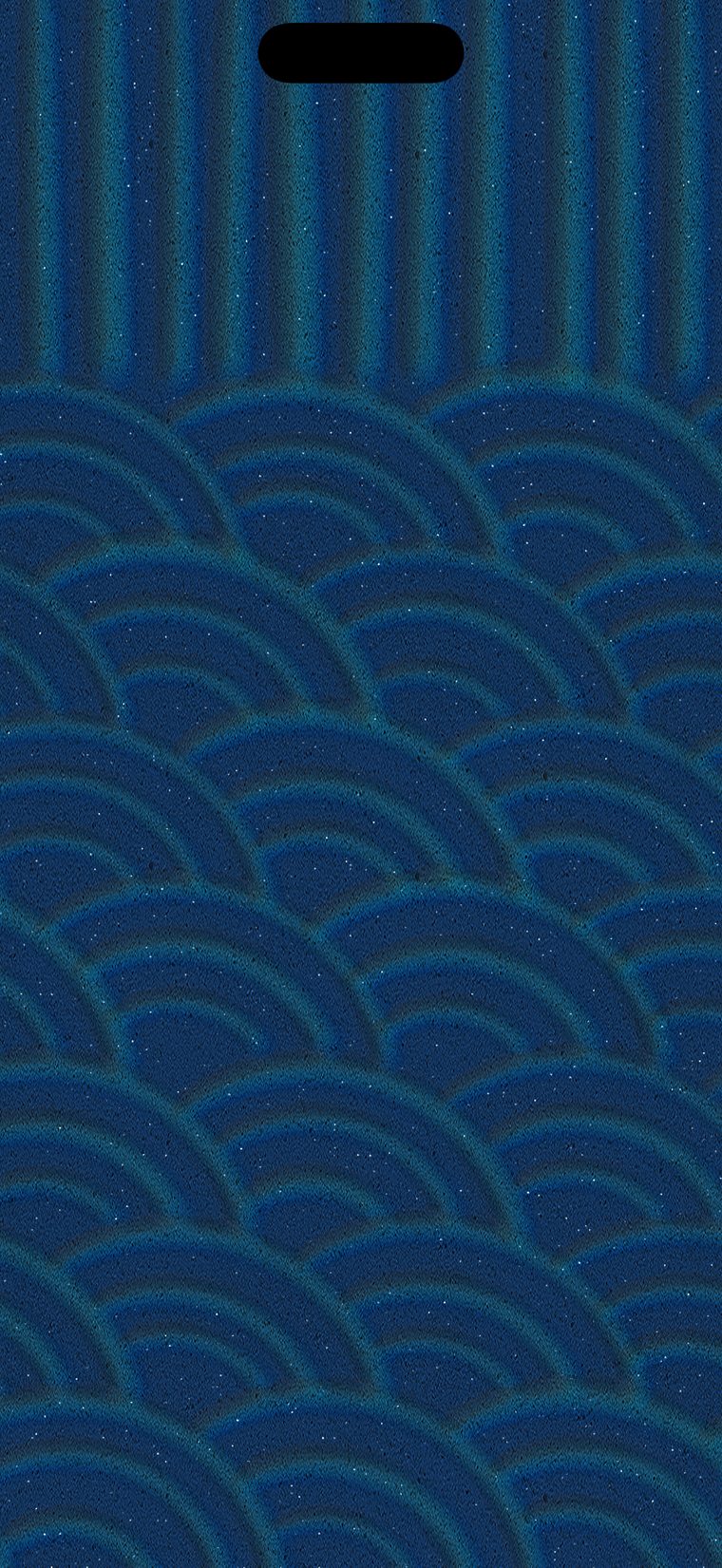 wave-scallops in the Tide palette: carved depth becomes ocean color